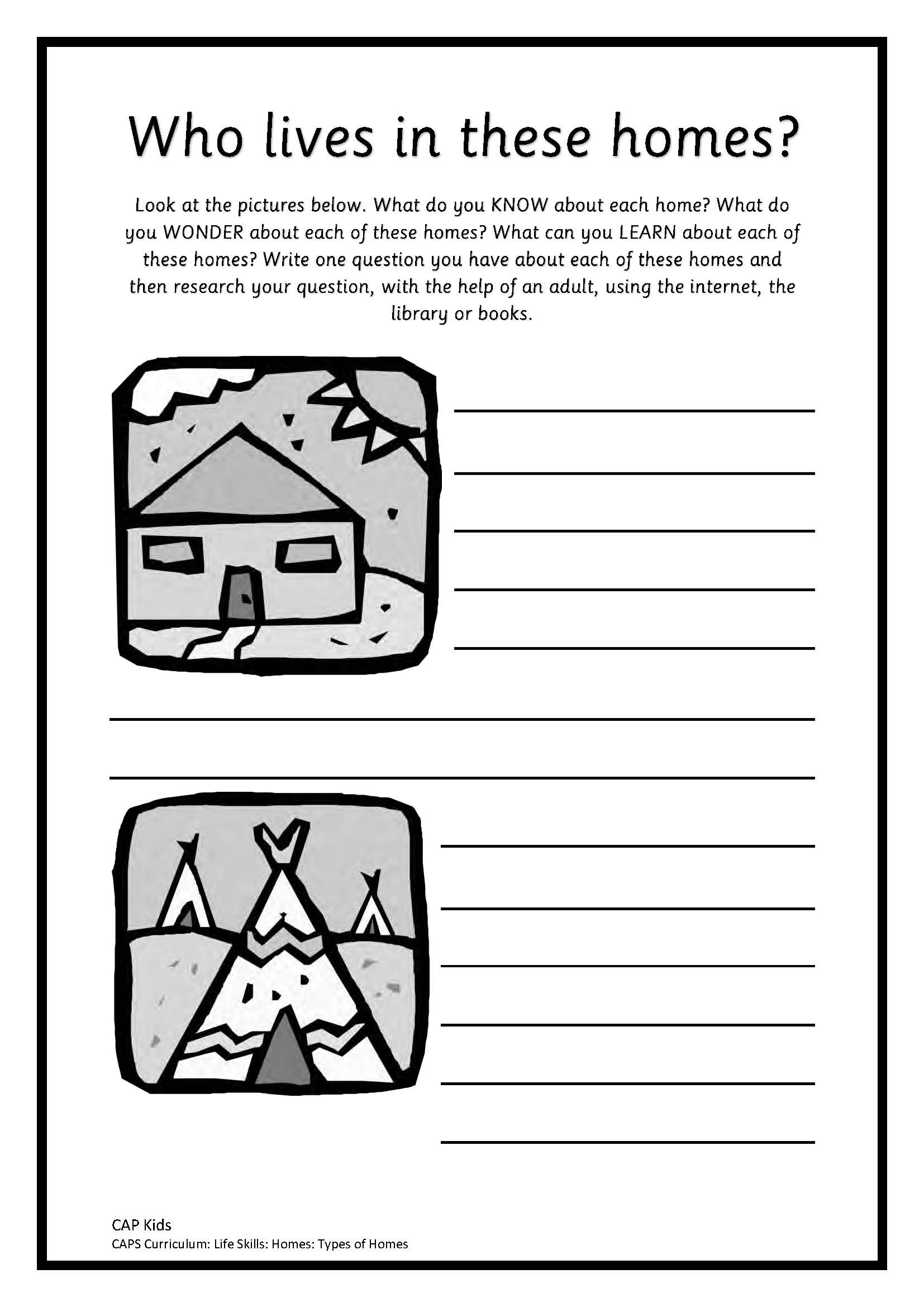 Life Skills Activity Greyscale - CAPKidsPro